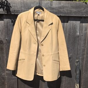 Nordstrom Tan Lambskin Leather Jacket